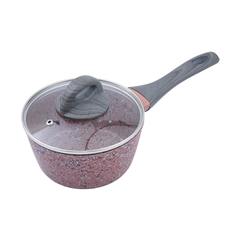 Pembe Granitli Dövme Alüminyum Sos Tavası
