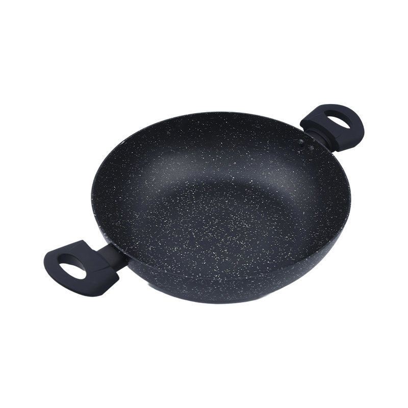 2 Yan Saplı Preslenmiş Alüminyum Wok