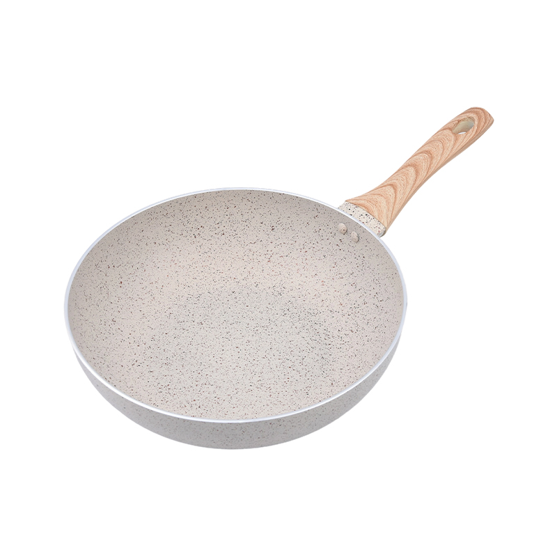 Preslenmiş Alüminyum Wok Krem Mermer